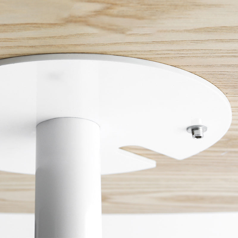 Tavolo da barretto in metallo e glam legno con base di piedistallo