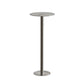 Industrial Pedestal Bar Table 43.3"H Metal Bistro Bar Desk in Silver
