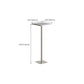 Industrial Pedestal Bar Table 43.3"H Metal Bistro Bar Desk in Silver