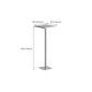 Industrial Pedestal Bar Table 43.3"H Metal Bistro Bar Desk in Silver