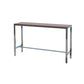Industrial Metal and Wood Bar Table Outdoor Rectangle Bar Table with Trestle Base Silver Without Chairs Clearhalo 'Bar Furniture' 'Bar Tables' 'bar_tables' 'furn' 'furn_bar_tables' 'Furniture' 'Kitchen & Dining Furniture' 6098577