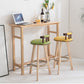 Industrial Solid Wood Bar Table Trestle Base Bar Table for Dining Room Natural Rectangular Shelf Not Included Clearhalo 'Bar Furniture' 'Bar Tables' 'bar_tables' 'furn' 'furn_bar_tables' 'Furniture' 'Kitchen & Dining Furniture' 6098683