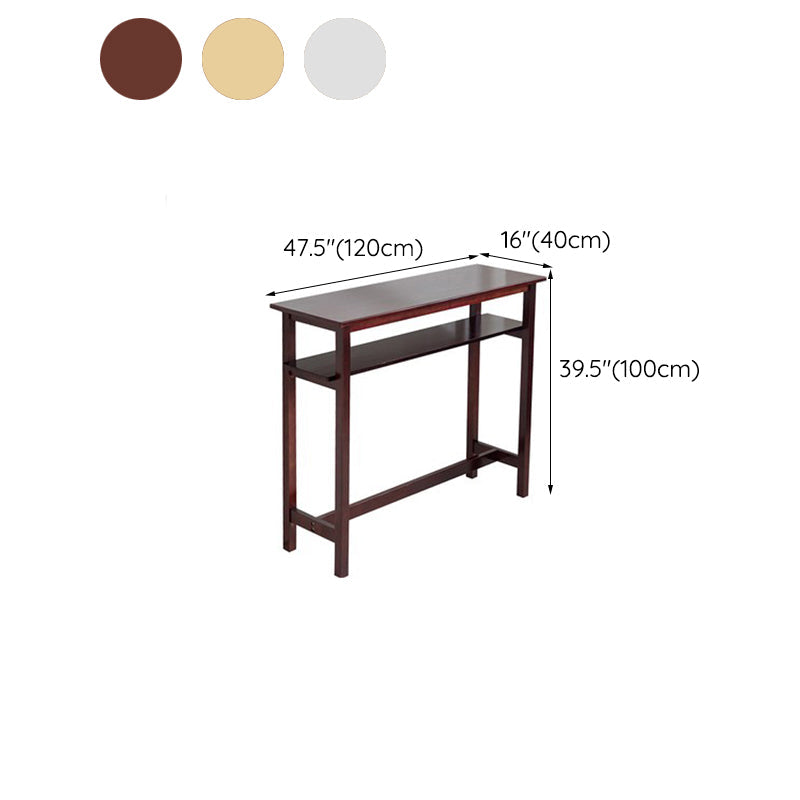 Industrial Solid Wood Bar Table Trestle Base Bar Table for Dining Room Clearhalo 'Bar Furniture' 'Bar Tables' 'bar_tables' 'furn' 'furn_bar_tables' 'Furniture' 'Kitchen & Dining Furniture' 6098686