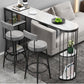 Table de bar en pierre, table de salle à manger moderne avec étagères de rangement pour cuisine et salon