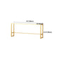 Solid Wood Bar Table Gold and Metal Base Bar Table for Kitchen Living Room Clearhalo 'Bar Furniture' 'Bar Tables' 'bar_tables' 'furn' 'furn_bar_tables' 'Furniture' 'Kitchen & Dining Furniture' 6098741