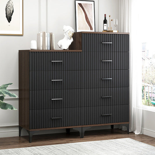 CHOSE D'ACCENDIE RECTANGE BALCK CONtemporaine avec des jambes en métal droit