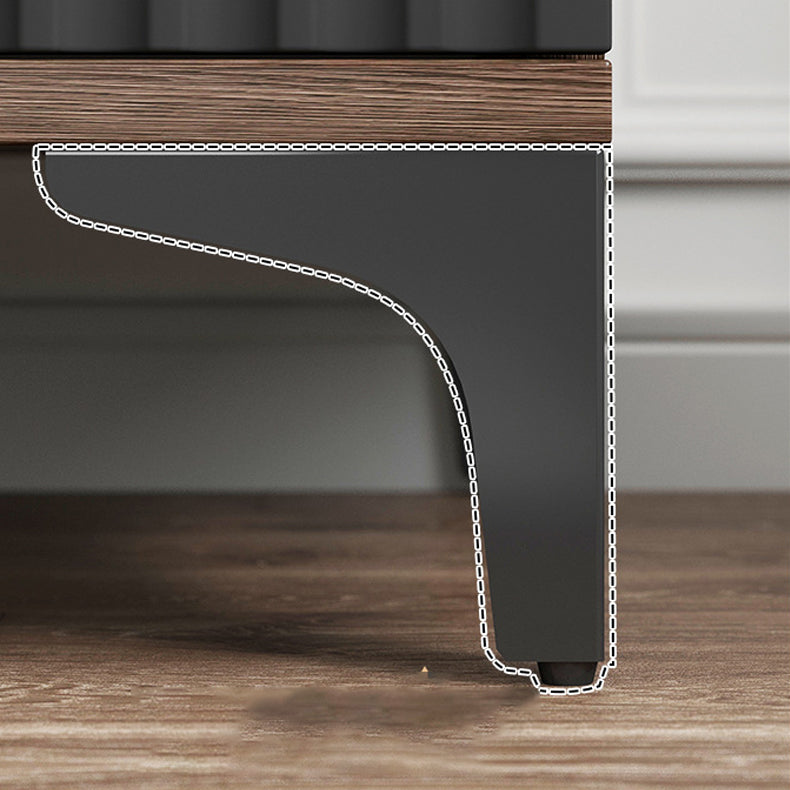 CHOSE D'ACCENDIE RECTANGE BALCK CONtemporaine avec des jambes en métal droit