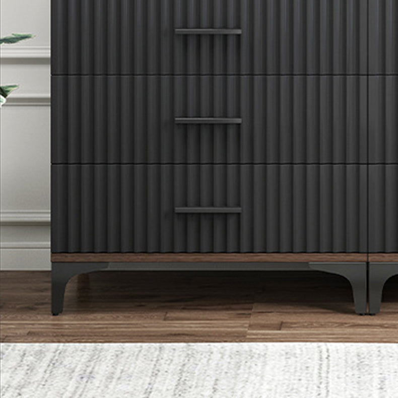 CHOSE D'ACCENDIE RECTANGE BALCK CONtemporaine avec des jambes en métal droit