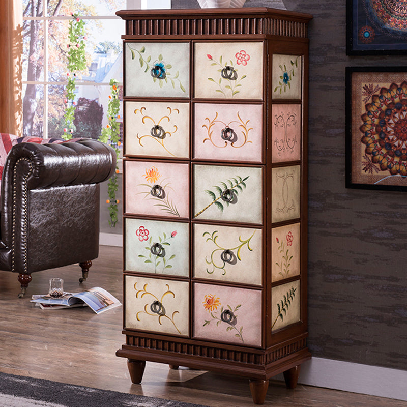 Gabinete de acabado antiguo de acento moderno de mediados de siglo con 2 puertas