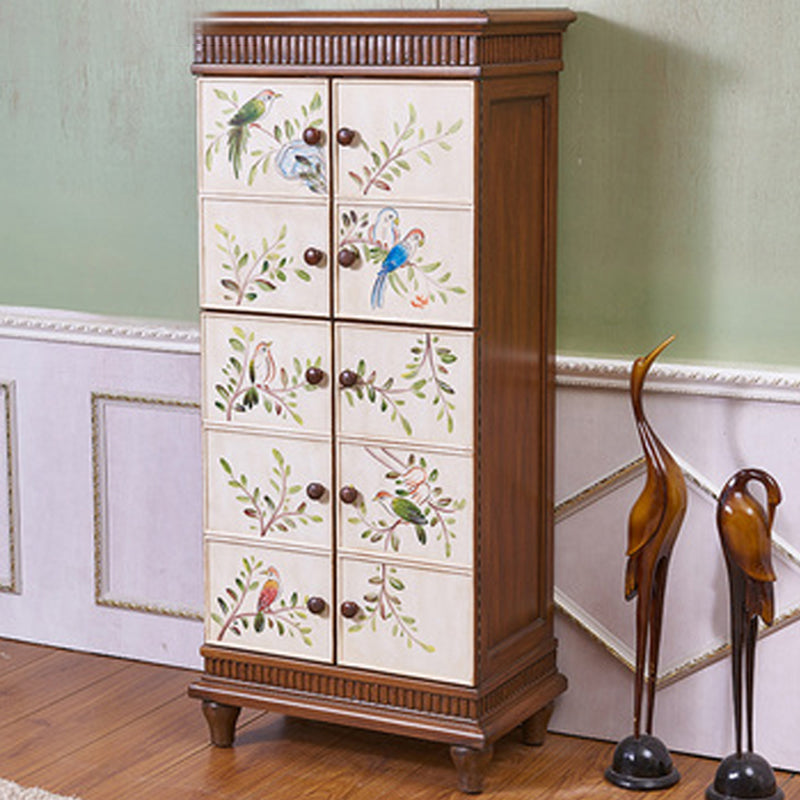 Gabinete de acabado antiguo de acento moderno de mediados de siglo con 2 puertas