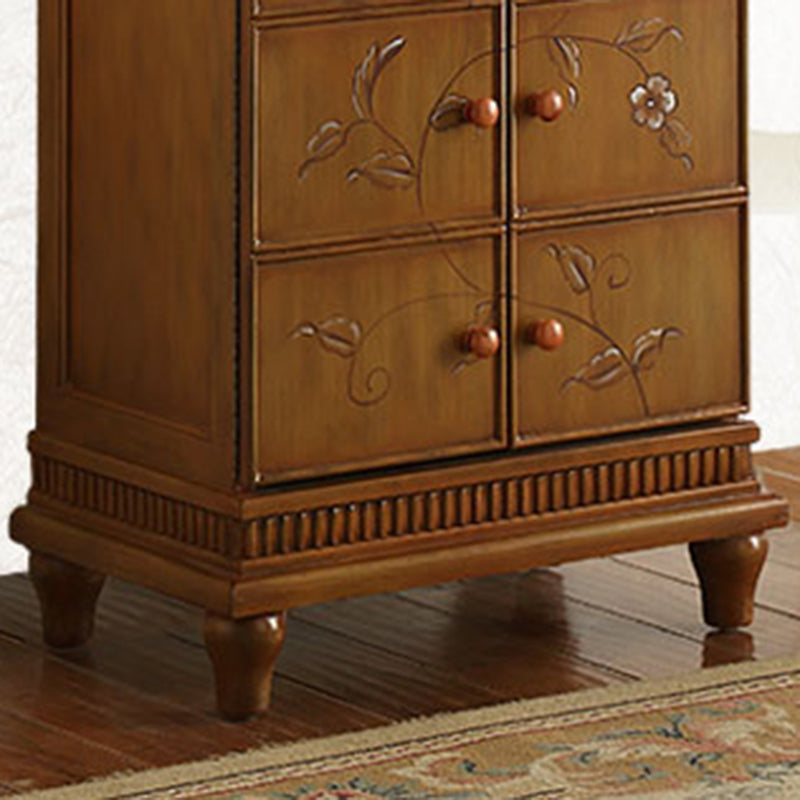 Gabinete de acabado antiguo de acento moderno de mediados de siglo con 2 puertas