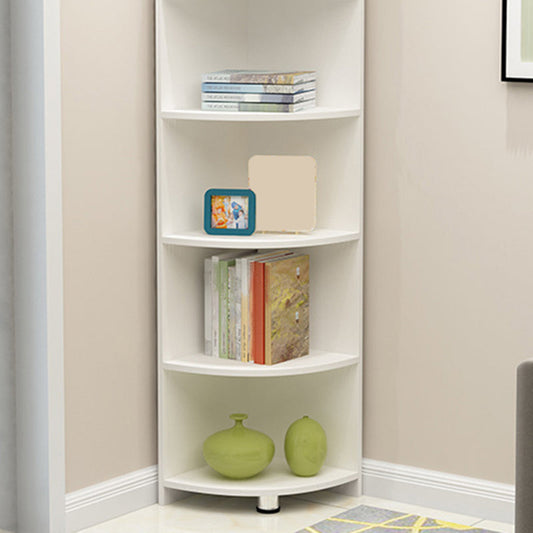 Coffre d'accent triangle moderne du milieu du siècle avec étagères en bois 5 étagères coffre