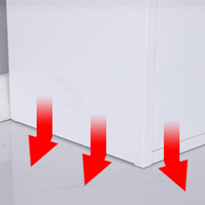 Contemporary Storage Cabinet Antique Finish Side Cabinet with Glass Paned Clearhalo 'Cabinets & Chests' 'cabinets_chests' 'furn' 'furn_cabinets_chests' 'Furniture' 'Living Room Furniture' 6098881