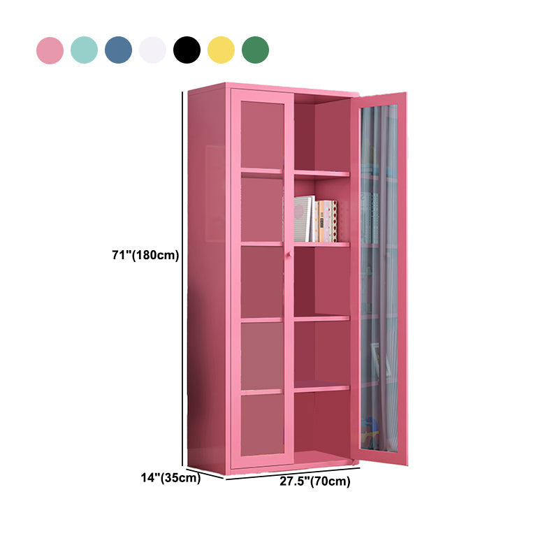 Contemporary Storage Cabinet Antique Finish Side Cabinet with Glass Paned Clearhalo 'Cabinets & Chests' 'cabinets_chests' 'furn' 'furn_cabinets_chests' 'Furniture' 'Living Room Furniture' 6098889