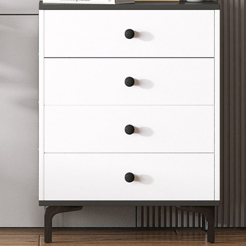 Coffre d'accent contemporain 13,38 "Coffre rectangle de bois de large avec des tiroirs