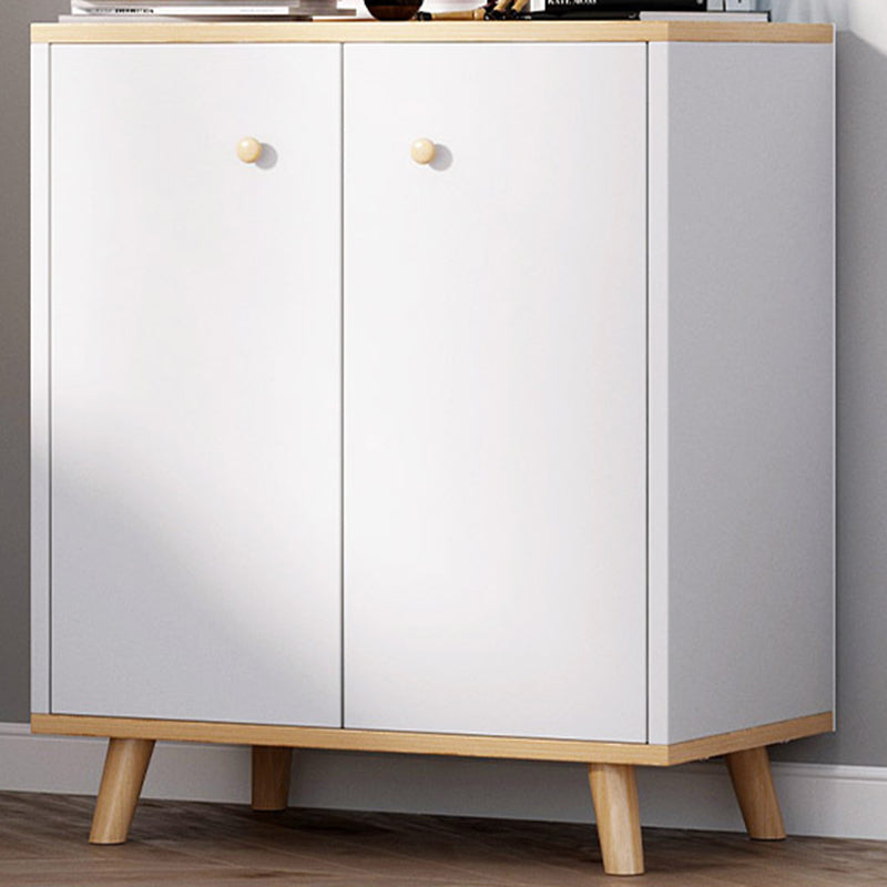 Coffre d'accent contemporain 13,38 "Coffre rectangle de bois de large avec des tiroirs