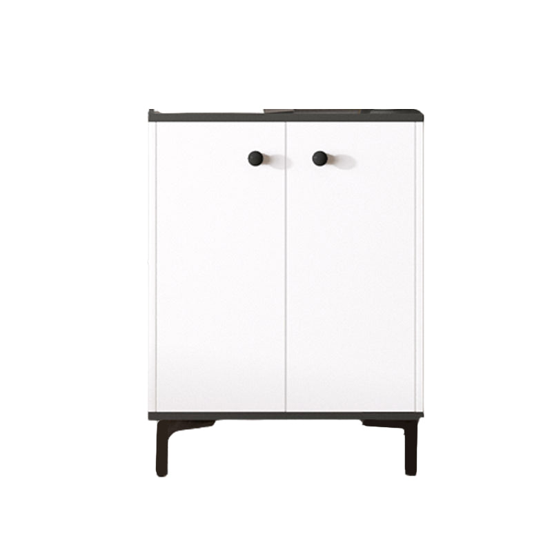 Coffre d'accent contemporain 13,38 "Coffre rectangle de bois de large avec des tiroirs