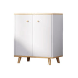 Cofre de acento contemporáneo 13.38 "Cofre rectángulo de madera de ancho con cajones