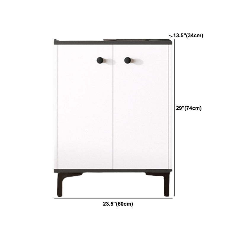 Coffre d'accent contemporain 13,38 "Coffre rectangle de bois de large avec des tiroirs