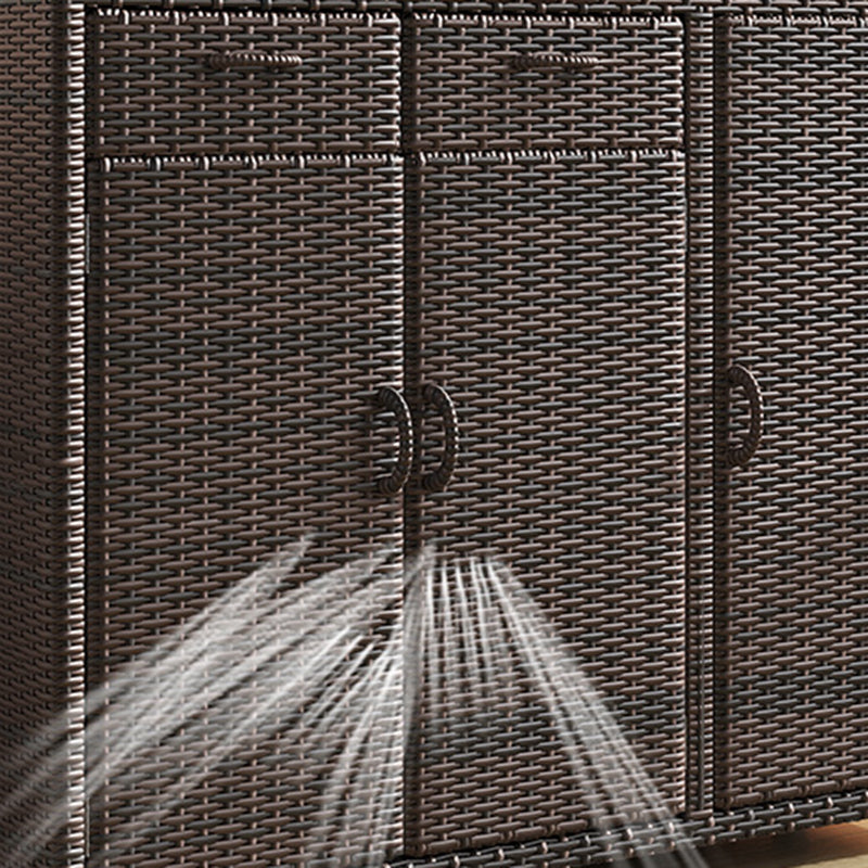 Contemporary Storage Cabinet Square Side Cabinet with Glass Paned Clearhalo 'Cabinets & Chests' 'cabinets_chests' 'furn' 'furn_cabinets_chests' 'Furniture' 'Living Room Furniture' 6098938