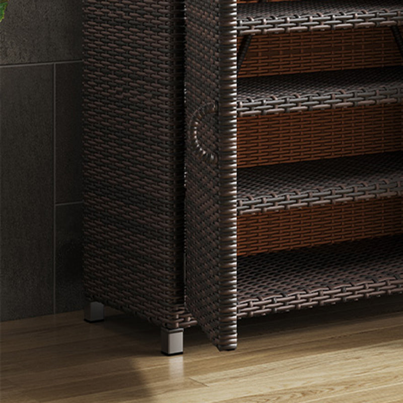 Contemporary Storage Cabinet Square Side Cabinet with Glass Paned Clearhalo 'Cabinets & Chests' 'cabinets_chests' 'furn' 'furn_cabinets_chests' 'Furniture' 'Living Room Furniture' 6098940