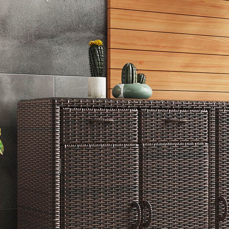 Contemporary Storage Cabinet Square Side Cabinet with Glass Paned Clearhalo 'Cabinets & Chests' 'cabinets_chests' 'furn' 'furn_cabinets_chests' 'Furniture' 'Living Room Furniture' 6098941