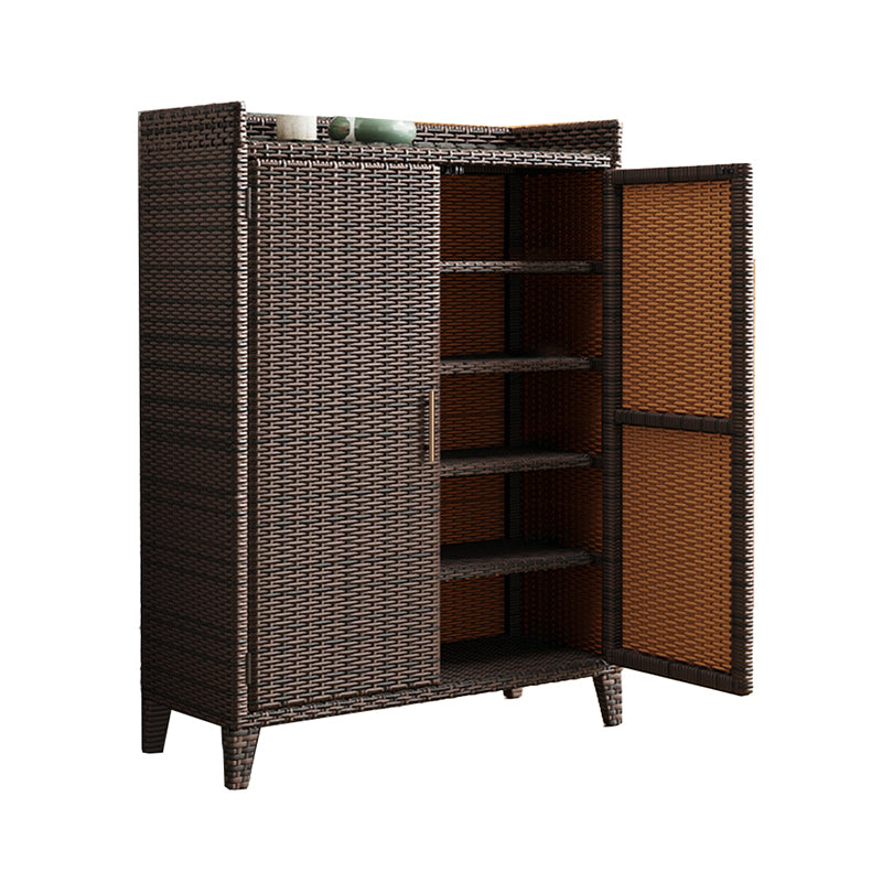 Contemporary Storage Cabinet Square Side Cabinet with Glass Paned Clearhalo 'Cabinets & Chests' 'cabinets_chests' 'furn' 'furn_cabinets_chests' 'Furniture' 'Living Room Furniture' 6098944