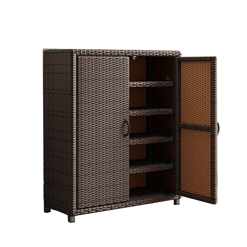 Contemporary Storage Cabinet Square Side Cabinet with Glass Paned Clearhalo 'Cabinets & Chests' 'cabinets_chests' 'furn' 'furn_cabinets_chests' 'Furniture' 'Living Room Furniture' 6098948