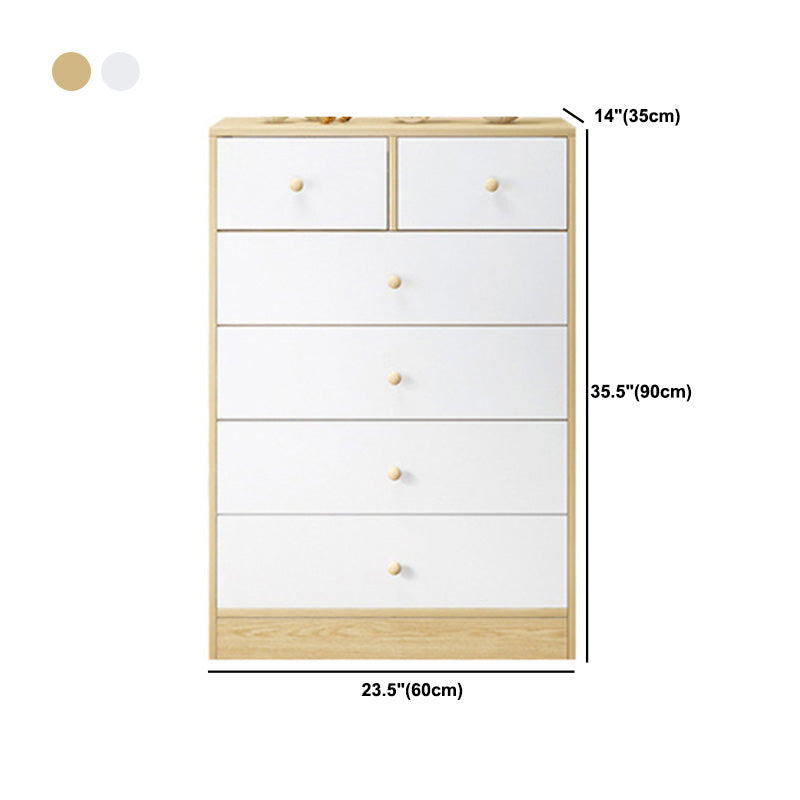 Cofre de acento de rectángulo resistente al agua cofre de madera contemporánea con cajones