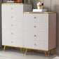 White Accent Chest 15.74" Wide Chest with Drawers, Water Resistant Clearhalo 'Cabinets & Chests' 'cabinets_chests' 'furn' 'furn_cabinets_chests' 'Furniture' 'Living Room Furniture' 6099029