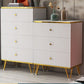 White Accent Chest 15.74" Wide Chest with Drawers, Water Resistant Clearhalo 'Cabinets & Chests' 'cabinets_chests' 'furn' 'furn_cabinets_chests' 'Furniture' 'Living Room Furniture' 6099030