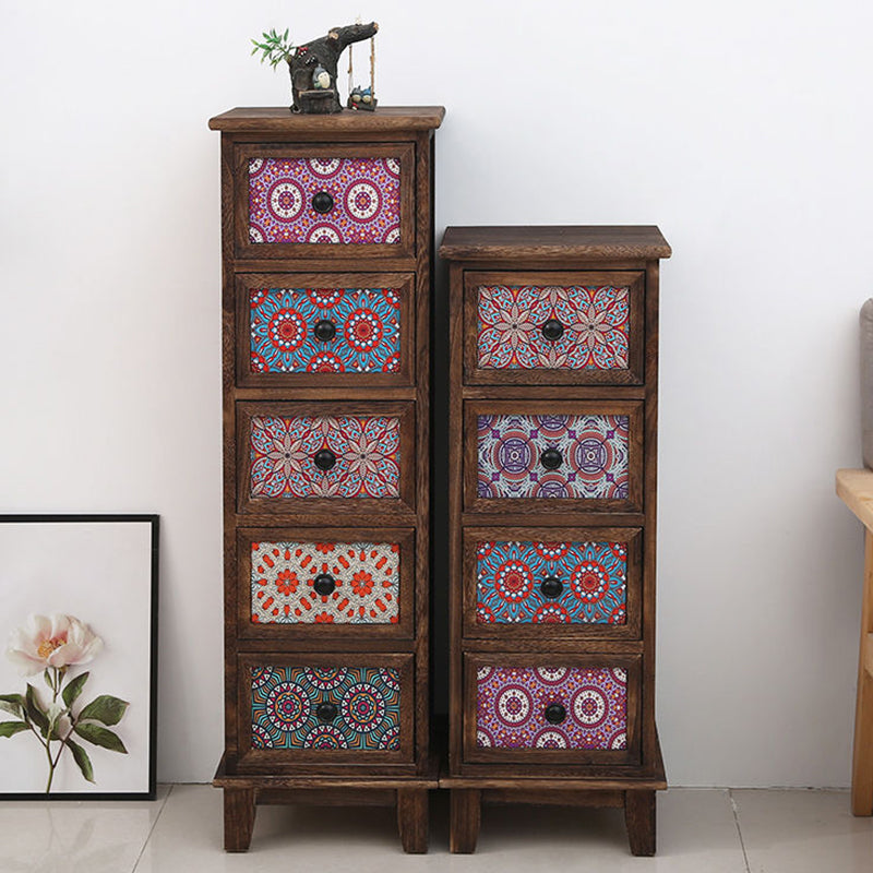 Chef d'accent moderne du milieu du siècle 11.81 "Coffre standard du rectangle de large avec des tiroirs