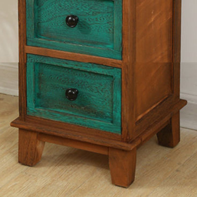 Chef d'accent moderne du milieu du siècle 11.81 "Coffre standard du rectangle de large avec des tiroirs