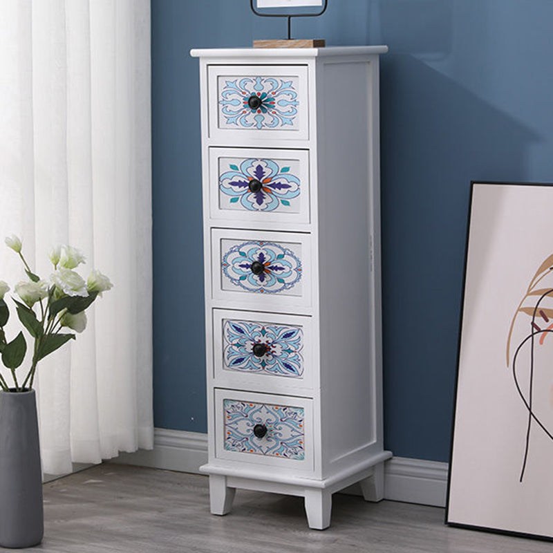 Chef d'accent moderne du milieu du siècle 11.81 "Coffre standard du rectangle de large avec des tiroirs