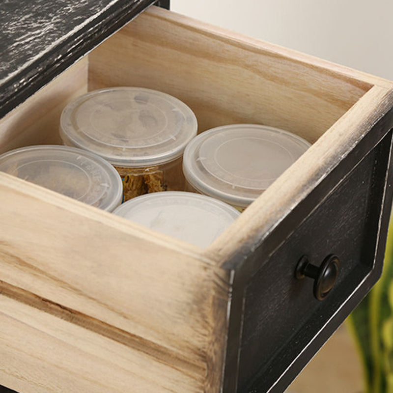 Chef d'accent moderne du milieu du siècle 11.81 "Coffre standard du rectangle de large avec des tiroirs