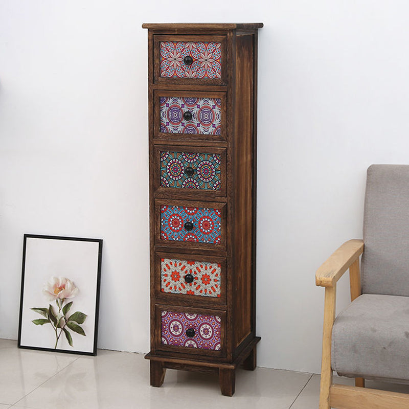 Chef d'accent moderne du milieu du siècle 11.81 "Coffre standard du rectangle de large avec des tiroirs