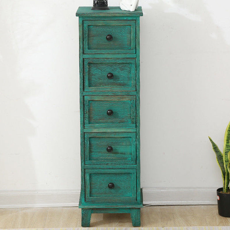 Chef d'accent moderne du milieu du siècle 11.81 "Coffre standard du rectangle de large avec des tiroirs