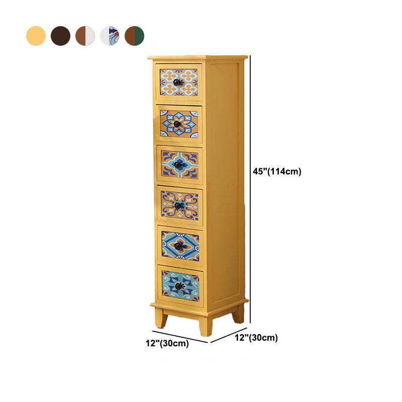 Chef d'accent moderne du milieu du siècle 11.81 "Coffre standard du rectangle de large avec des tiroirs