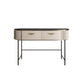 2 Storage Drawers Dresser with Mirror & Padded Stool Contemporary Stone Top Vanity Clearhalo 'Bedroom Furniture' 'furn' 'furn_makeup_vanities' 'Furniture' 'Makeup Vanities' 'makeup_vanities' 6099154