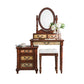 Victorian Vanity Set Solid Wood Drawers Included Makeup Dressing Table With Mirror & Stool Clearhalo 'Bedroom Furniture' 'furn' 'furn_makeup_vanities' 'Furniture' 'Makeup Vanities' 'makeup_vanities' 6099183