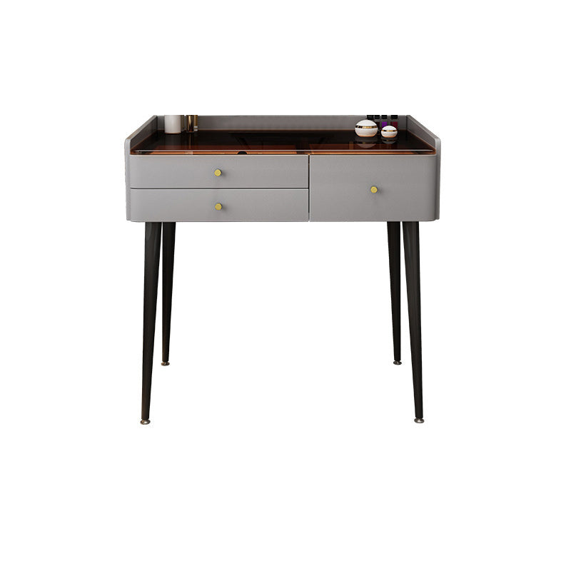 2 Stücke Eitelkeitssatz Glaspop Make-up Eitelkeitstisch in Grau