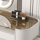 Contemporaneo a 3 cassetti tavolo da toeletta da toeletta per vetro Top -trucco Vanity scrivania
