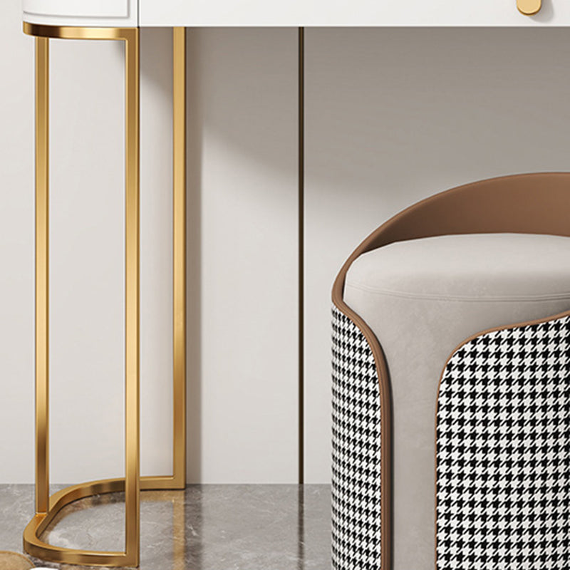 Contemporaneo a 3 cassetti tavolo da toeletta da toeletta per vetro Top -trucco Vanity scrivania