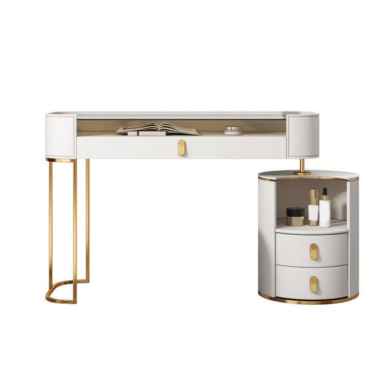 Contemporaneo a 3 cassetti tavolo da toeletta da toeletta per vetro Top -trucco Vanity scrivania