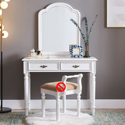 29,9 "hoher 2-DRAWER-Vanity Make-up-Tisch Set Victorian Wood Dresser in Weiß