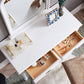 29,9 "hoher 2-DRAWER-Vanity Make-up-Tisch Set Victorian Wood Dresser in Weiß