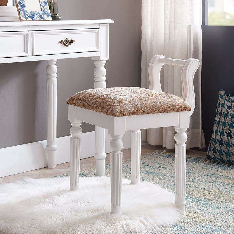 29,9 "hoher 2-DRAWER-Vanity Make-up-Tisch Set Victorian Wood Dresser in Weiß