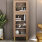 Modern Wood Accent Cabinet 15.74" Wide Storage Cabinet with 2 Doors Light Coffee Drawer Not Included Clearhalo 'Cabinets & Chests' 'cabinets_chests' 'furn' 'furn_cabinets_chests' 'Furniture' 'Living Room Furniture' 6099313