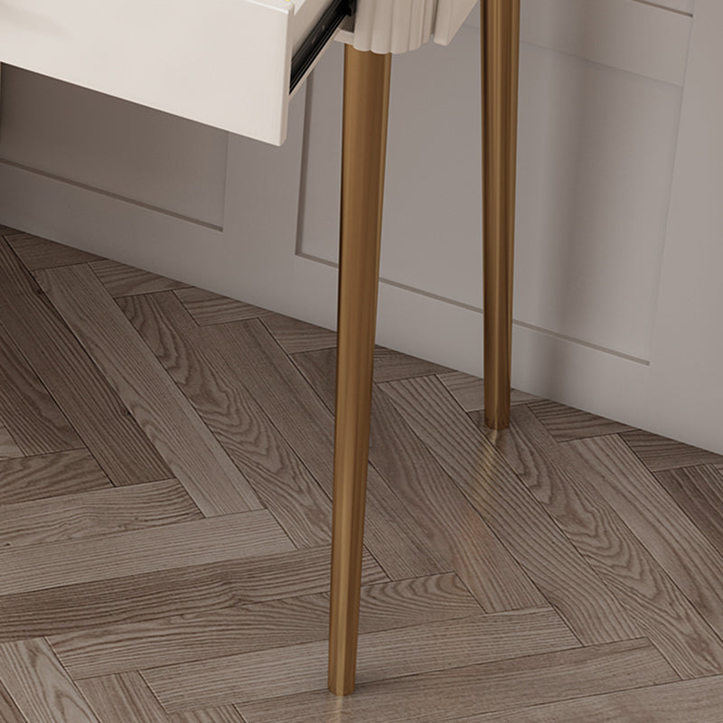 Contemporary White Slate Dresser 31.1-In High Vanity Dressing Table Set with Drawers