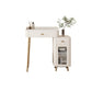 Contemporary White Slate Dresser 31.1-In High Vanity Dressing Table Set with Drawers